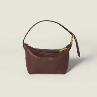 Miu Miu Spirit Nappa Deri Mini Portföy Çanta - Kahverengi