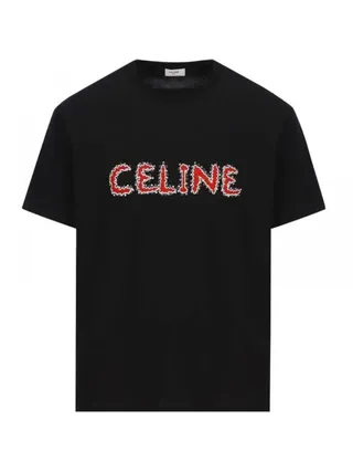 Celine Tişört Logo Siyah