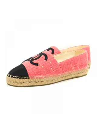 Chanel Ayakkabı CC Logo Espadril  Pembe