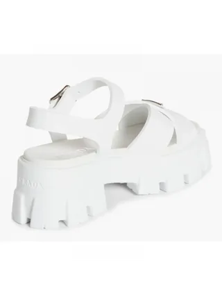 Prada Sandalet Monolith Platform Beyaz