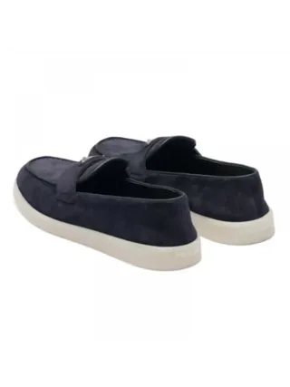 Prada Ayakkabı Süet Loafer Lacivert
