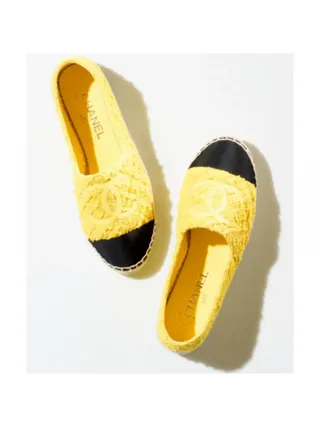 Chanel Ayakkabı CC Logo Espadril  Sarı