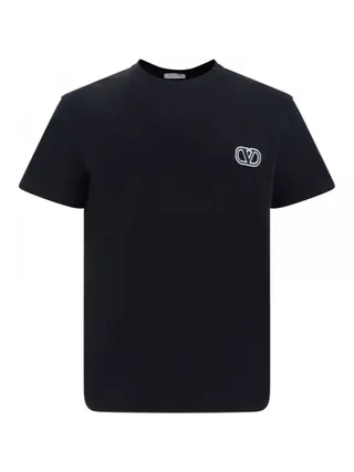 Valentino Tişört V Logo  Siyah