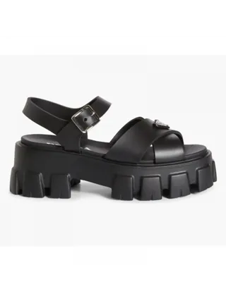 Prada Sandalet Monolith Platform Siyah