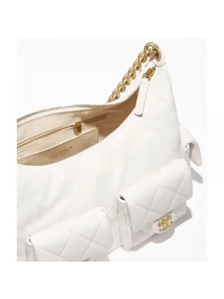 Chanel Çanta Maxi Hobo Beyaz