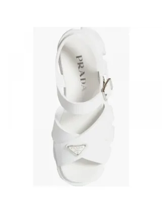 Prada Sandalet Monolith Platform Beyaz