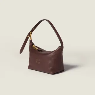 Miu Miu Spirit Nappa Deri Mini Portföy Çanta - Kahverengi