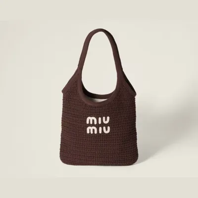 Miu Miu Ivy Örgü Çanta - Kahverengi