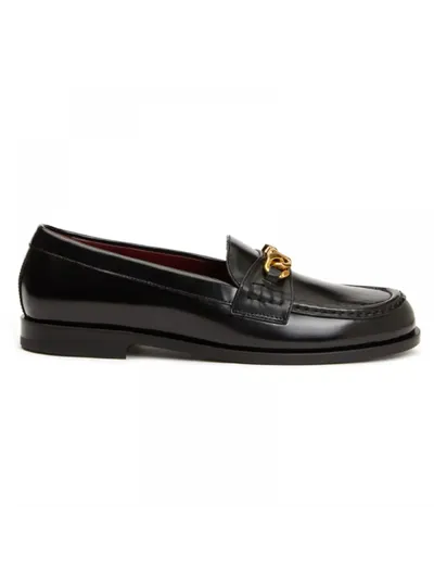 Valentino Ayakkabı Deri Loafer Siyah