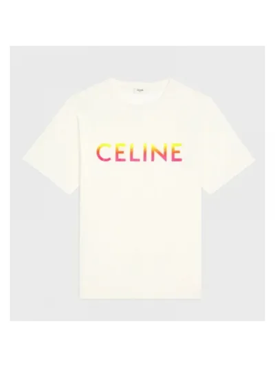 Celine Tişört Loose Beyaz