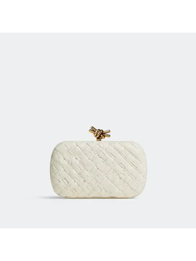 Bottega Veneta Çanta Knot Minaudiere Beyaz