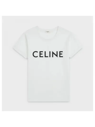 Celine Tişört Loose Beyaz