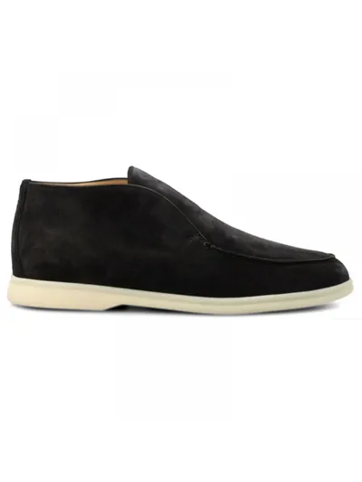 Loro Piana Ayakkabı Open Walk Chukka Siyah