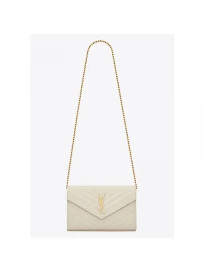 Saint Laurent Cüzdan Cassandre Beyaz