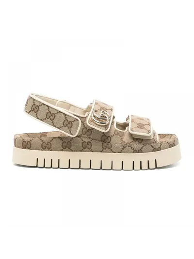 Gucci Sandalet GG motifli Bej
