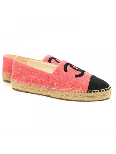 Chanel Ayakkabı CC Logo Espadril  Pembe