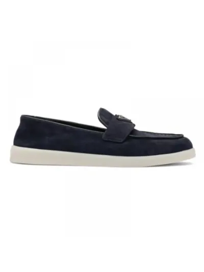 Prada Ayakkabı Süet Loafer Lacivert