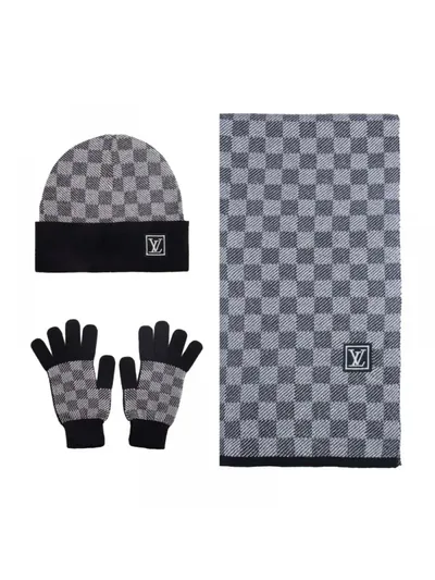 Louis Vuitton Eldiven Bere Atkı Gri