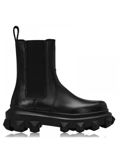 Valentino Bot Trackstud Beatle Chelsea Siyah