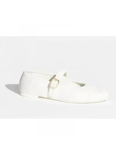Chanel Ayakkabı Mary Janes Beyaz