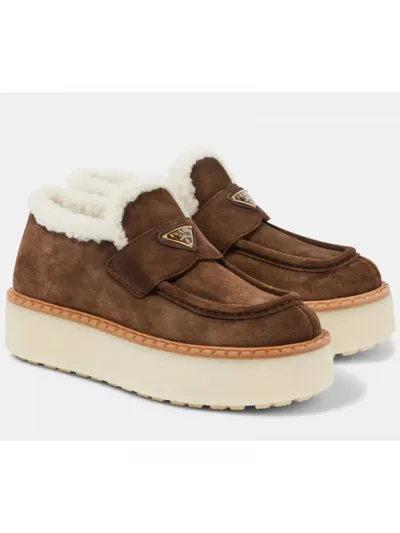 Prada Ayakkabı Evolve Platform Kahverengi