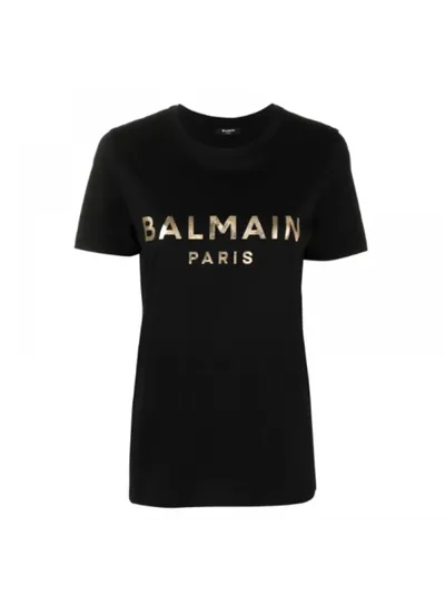 Balmain Tişört Logo Siyah