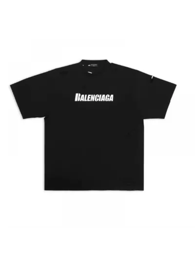 Balenciaga Tişört Caps Siyah
