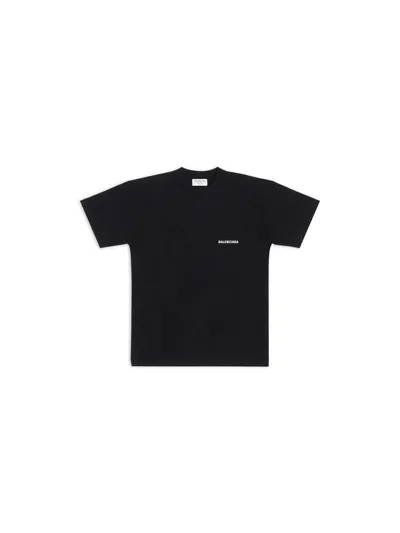 Balenciaga Tişört Large Fit Siyah