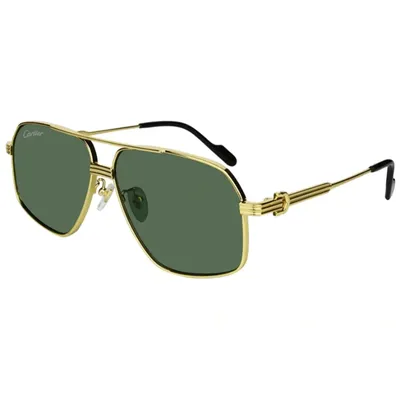 Cartier Premiere De Cartier Aviator Güneş Gözlüğü Gold