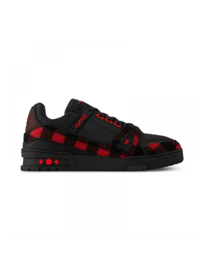 Louis Vuitton Ayakkabı Trainer Siyah-Kırmızı