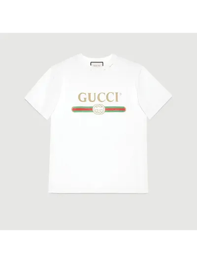 Gucci Tişört Logo Beyaz