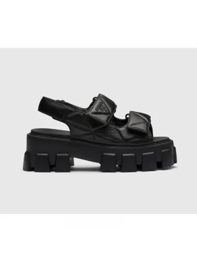 Prada Sandalet  Monolith Siyah