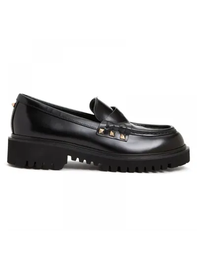 Valentino Ayakkabı Rockstud Loafer Siyah
