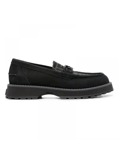 Fendi Ayakkabı Logo Baskılı Loafer Siyah