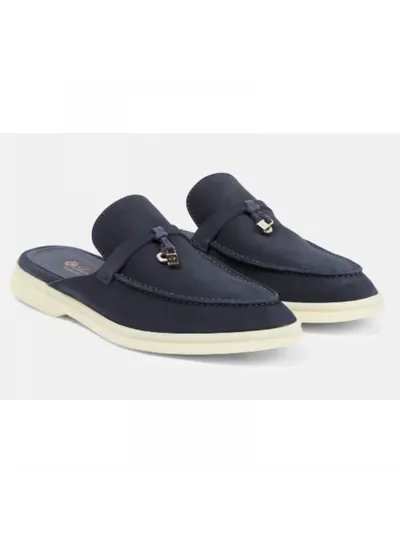 Loro Piana Terlik Babouche Charms Walk Lacivert
