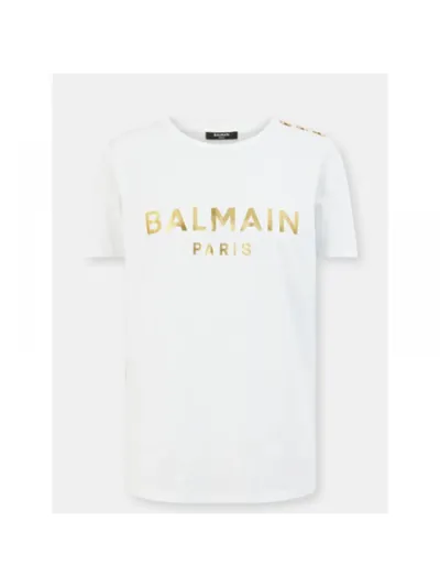 Balmain Tişört Logo Beyaz