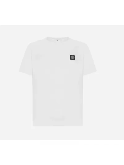 Stone Island Tişört Logo Beyaz