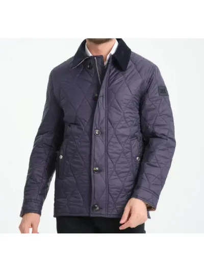 Burberry London Kapitone Mont Lacivert