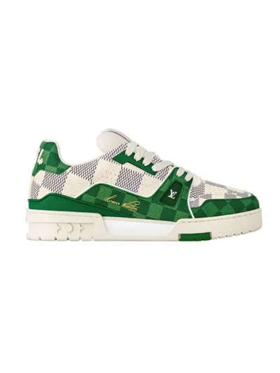 Louis Vuitton Ayakkabı Trainer Damier Yeşil