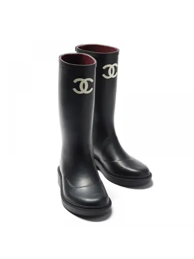 Chanel Wellington Boots Siyah