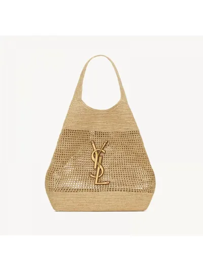 Saint Laurent Çanta Icare Raffia Naturel
