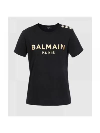 Balmain Tişört Logo Siyah