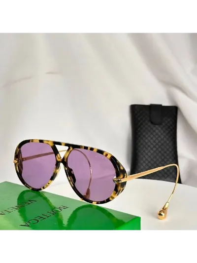 Bottega Veneta Gözlük Drop Aviator Mor