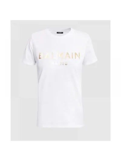 Balmain Tişört Logo Beyaz