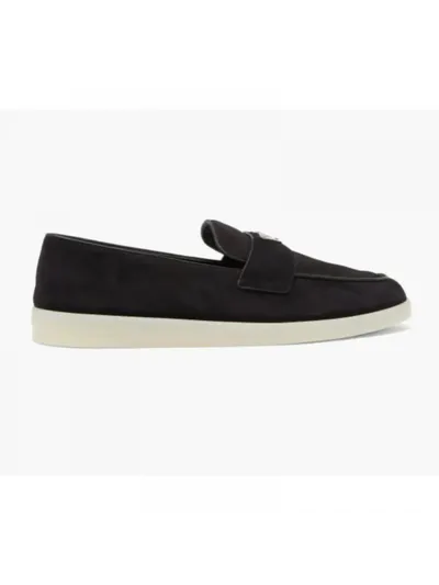 Prada Ayakkabı Süet Loafer Siyah