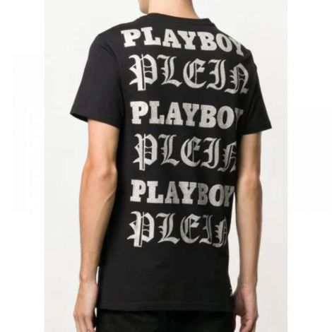 Philipp Plein Tişört Playboy Siyah - Philipp Plein Playboy T Shirt Philipp Plein Erkek Tişört Playboy Siyah