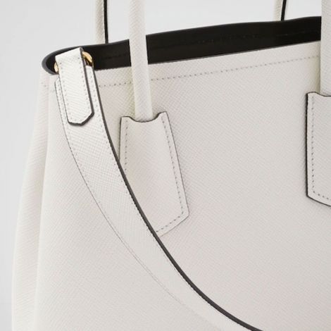 Prada Çanta Double Saffiano Beyaz - Prada Bag Canta 22 Double Saffiano Leather Mini Bag White Beyaz