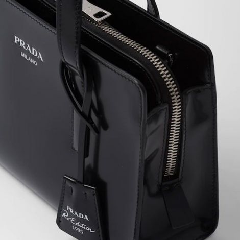 Prada Çanta Re Edition 1995 Siyah - Prada Bag Canta 22 Re Edition 1995 Brushed Leather Mini Handbag Black Siyah