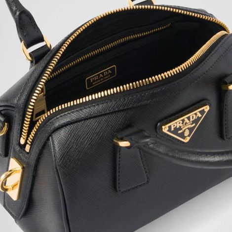 Prada Çanta Saffiano Siyah - Prada Bag Canta 22 Saffiano Leather Top Handle Bag Black Siyah