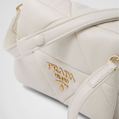 Prada Çanta System Nappa Beyaz - Prada Bag Canta 22 System Nappa Patchwork Shoulder Bag White Beyaz